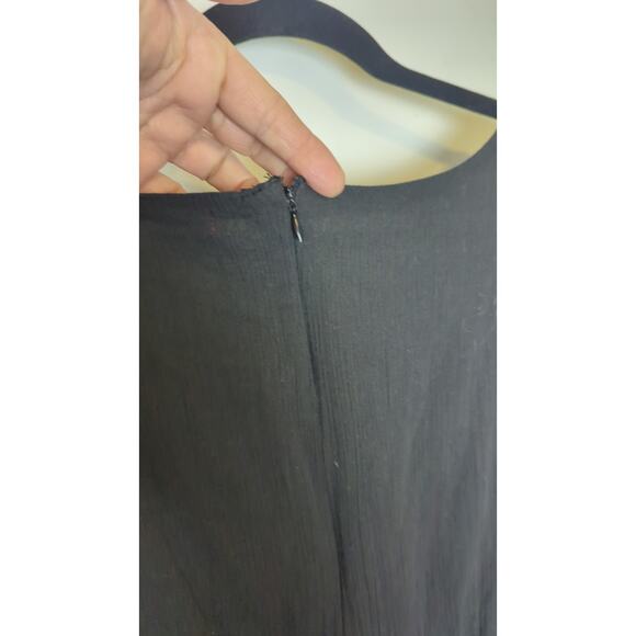 Fairy Grunge Handkerchief Midi Gauzy Whimsigoth Knit Dress Black Large - Picture 7 of 11